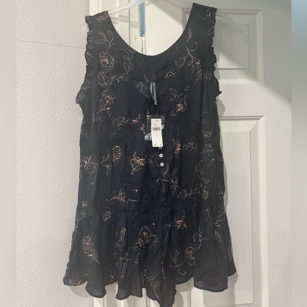 NWT Anthropologie Silky Ruffle Romper - Picture 5 of 8